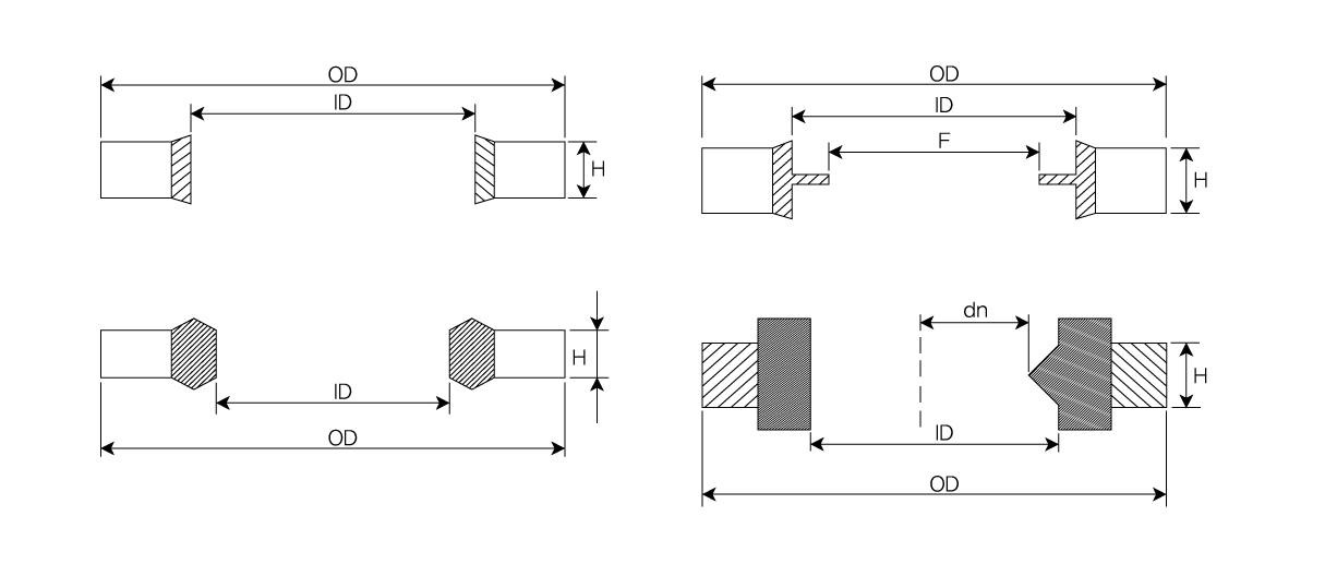 Bonded seal type diagram